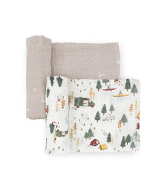 Little Unicorn Organic Cotton Muslin Swaddle Alpine Adventure Set