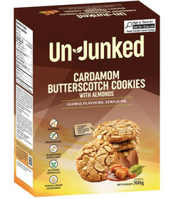 Un-Junked Cardamom Butterscotch Cookies with Almonds
