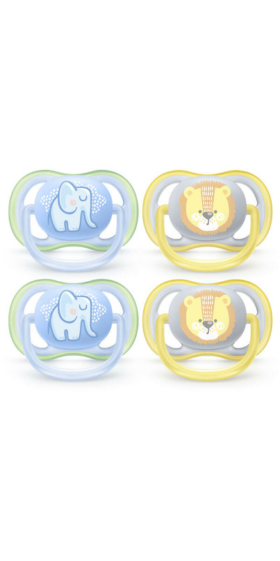 Philips Avent Ultra Air Pacifier, 6-18 Months, Bear/Paw, 4 Pack, SCF085/09  