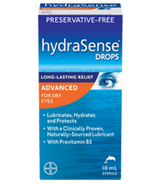 Gouttes oculaires pour les yeux secs de hydraSense Advanced