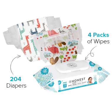 The Honest Company Into the Wild & Giraffes Diapers & Wipes Bundle Size 3 The Honest Company Into the Wild & Giraffes Diapers & Wipes Bundle Size 3