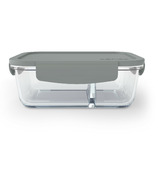 Bentgo Small Glass Container with Leak-Proof Lid Gray