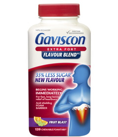 Gaviscon Extra Strength Flavour Burst Chewable Foamtabs Fruit Blend