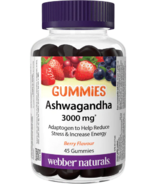 Webber Naturals Ashwagandha Gummies 3000mg Berry