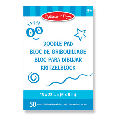 Melissa & Doug Doodle Pad (6 x 9 inches) With 50 Sheets of White Bond Paper