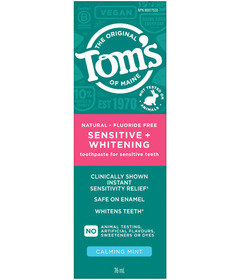 image of Tom's of Maine PureActiv Sensitive + Whitening Fluoride Free Toothpaste with sku:301250