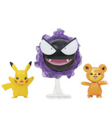 Pokemon Battle Figures Set Pikachu, Teddiursa and Gastly