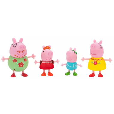 peppa pig carry case with 4 figures