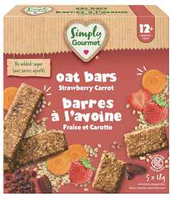 Simply Gourmet Strawberry Carrot Oat Bars