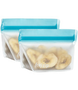 (re)zip Stand-Up 4oz Reusable Snack Bags Aqua