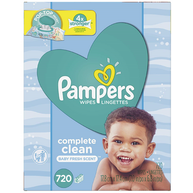 Pampers Baby Wipes Complete Clean Baby Fresh Scent 10 x Pop-Top Packs Pampers Baby Wipes Complete Clean Baby Fresh Scent 10 x Pop-Top Packs