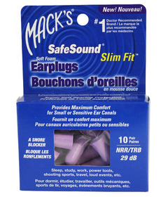 Mack's Slim Fit Earplugs 10 Pairs with Travel Case