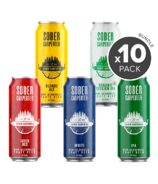 Lot de 10 packs de variétés de bières artisanales non alcoolisées Sober Carpenter