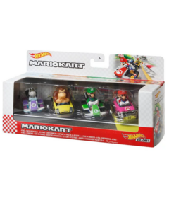 Hot Wheels Mario Kart Mario, Luigi, Donkey Kong & Dry Bones Diecast Karts