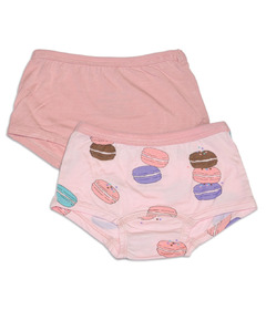 Silkberry Baby Bamboo Girls Underwear Pack Macaron Party and Coral Blush