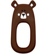 Little Cheeks Bear Silicone Teether Brown