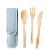 U-Konserve Bamboo Cutlery Set with Recycled Case Seafoam