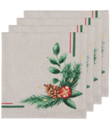 Now Designs Printed Napkin Set Deck The Halls