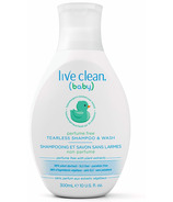 Live Clean Baby Shampooing sans parfum et sans larmes & Wash