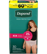 Depend Fresh Protection Women’s Incontinence & Post-partum Underwear Medium