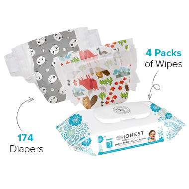 The Honest Company Into the Wild & Panda Diapers & Wipes Bundle Size 4 The Honest Company Into the Wild & Panda Diapers & Wipes Bundle Size 4