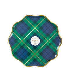 Meri Meri Side Plates Plaid Mix
