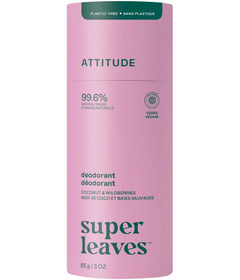 image of ATTITUDE Super Leaves Plastic-Free Natural Deodorant Coconut & Wild Berries with sku:183413