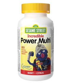 Comprimés multi-croquables Incredible Power de Webber Naturals Sesame Street