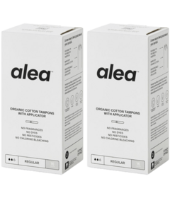 Alea Organic Cotton Tampons with Cardboard Applicator Regular Bundle