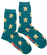 Friday Sock Co. Women's Ugly Christmas Gingerbread Cookie Socks