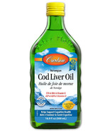 Carlson Norwegian Cod Liver Oil Lemon Flavour Large Bottle