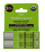 Wedderspoon Organic Manuka Lip Balm Coconut Lime Two Pack