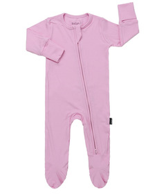 Belan.J Ribbed Bamboo Footed Zipper Sleeper Pastel Orchid