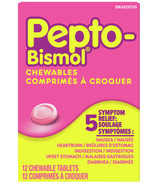Pepto-Bismol 5 Comprimés à croquer pour le soulagement des symptômes