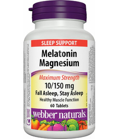 Webber Naturals Melatonin Magnesium Maximun Strength 10/150 mg