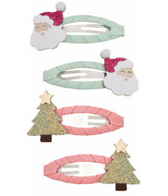 Mimi & Lula Santa and Christmas Tree Hair Clips