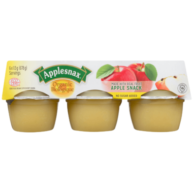Applesnax Organic Unsweetened Applesauce Cups Applesnax Organic Unsweetened Applesauce Cups