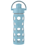 Lifefactory Active Flip Cap Glass Water Bottle Denim