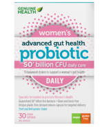 Genuine Health probiotique pour femmes Santé du système digestif 50 milliards CFU