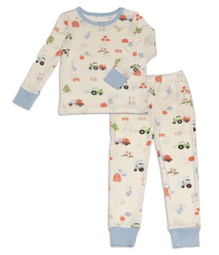 Silkberry Baby Bamboo Long Sleeve Pajama Set Pumpkin Farm