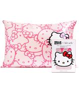 Kitsch x Hello Kitty Satin Pillowcase Pink Kitty Faces