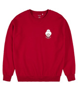 Sweat-shirt polaire pour femme petit lem brodé Mère Noël rouge écarlate