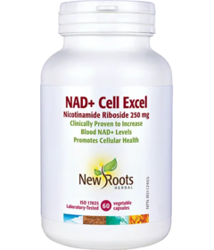 New Roots Herbal NAD+ Cell Excel Nicotinamide Riboside 250mg