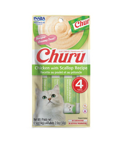 INABA CHURU Lickable Cat Treat Chicken With Scallop Recipe