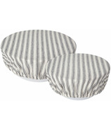 Now Designs Ticking Stripe Save It Reusable Cotton Bowl Covers