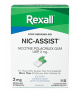 Rexall gomme à mâcher avec nicotine régulier Nic-Assist 2 mg menthe glacée