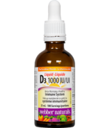 Webber Naturals Vitamine D3 liquide 1000 UI