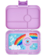Yumbox Tapas 4 Compartment Seville Purple with Rainbow Tray