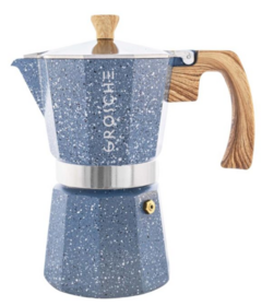 GROSCHE Milano Indigo Blue Stone Stovetop Espresso Maker 6 Cup