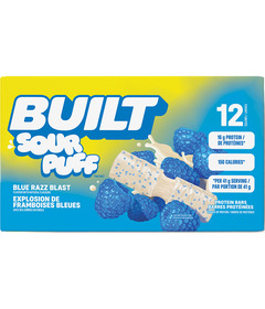 Built Bar Sour Puffs Protein Bar Blue Razz Blast